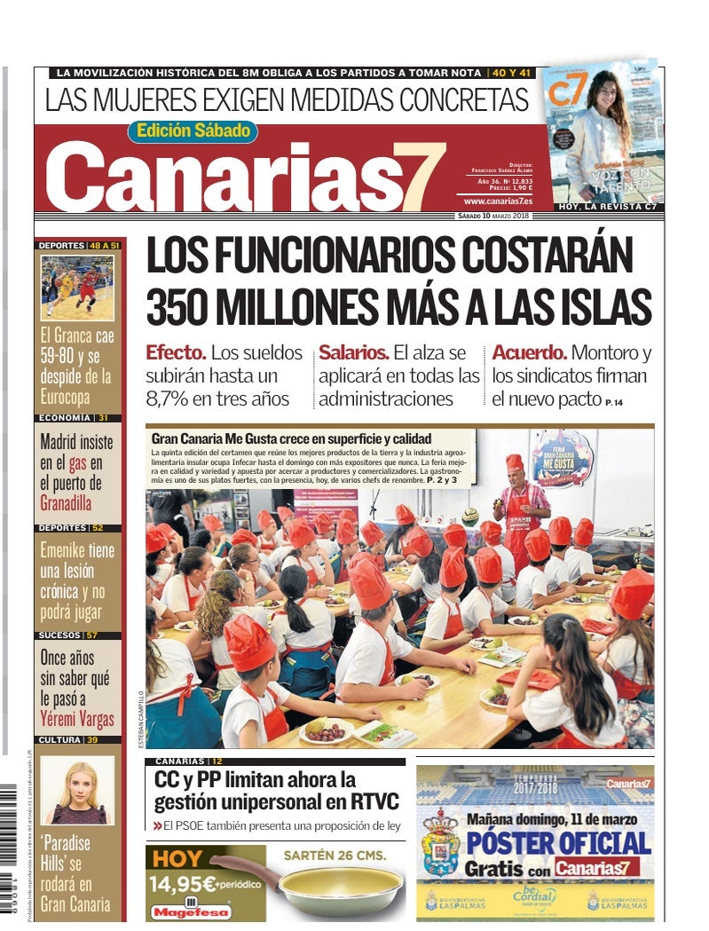 Portada Canarias7 10-03-2018