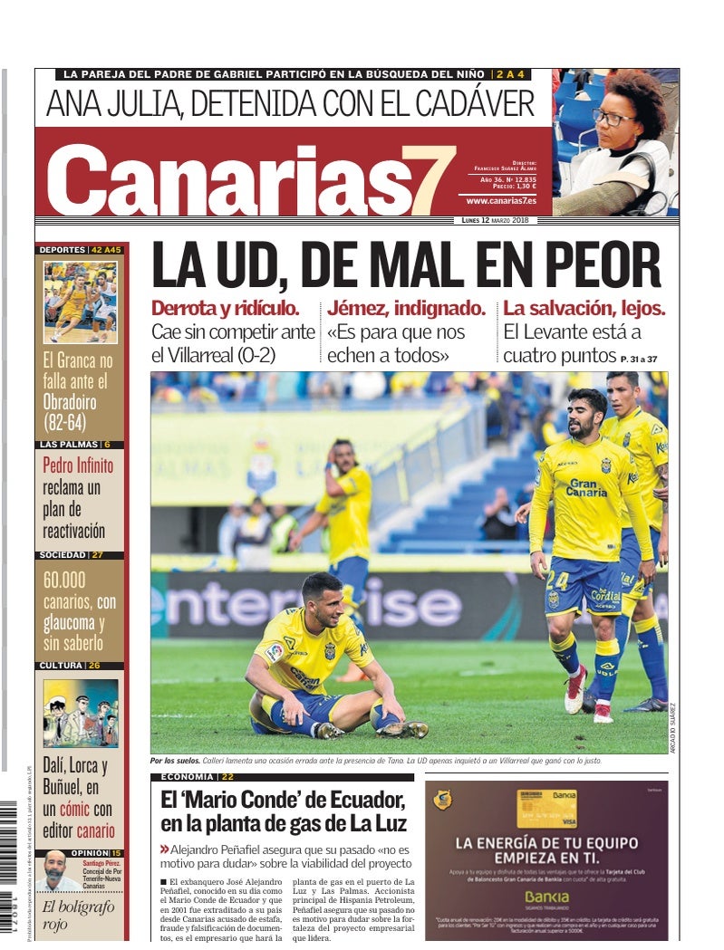 Portada Canarias7 12-03-2018