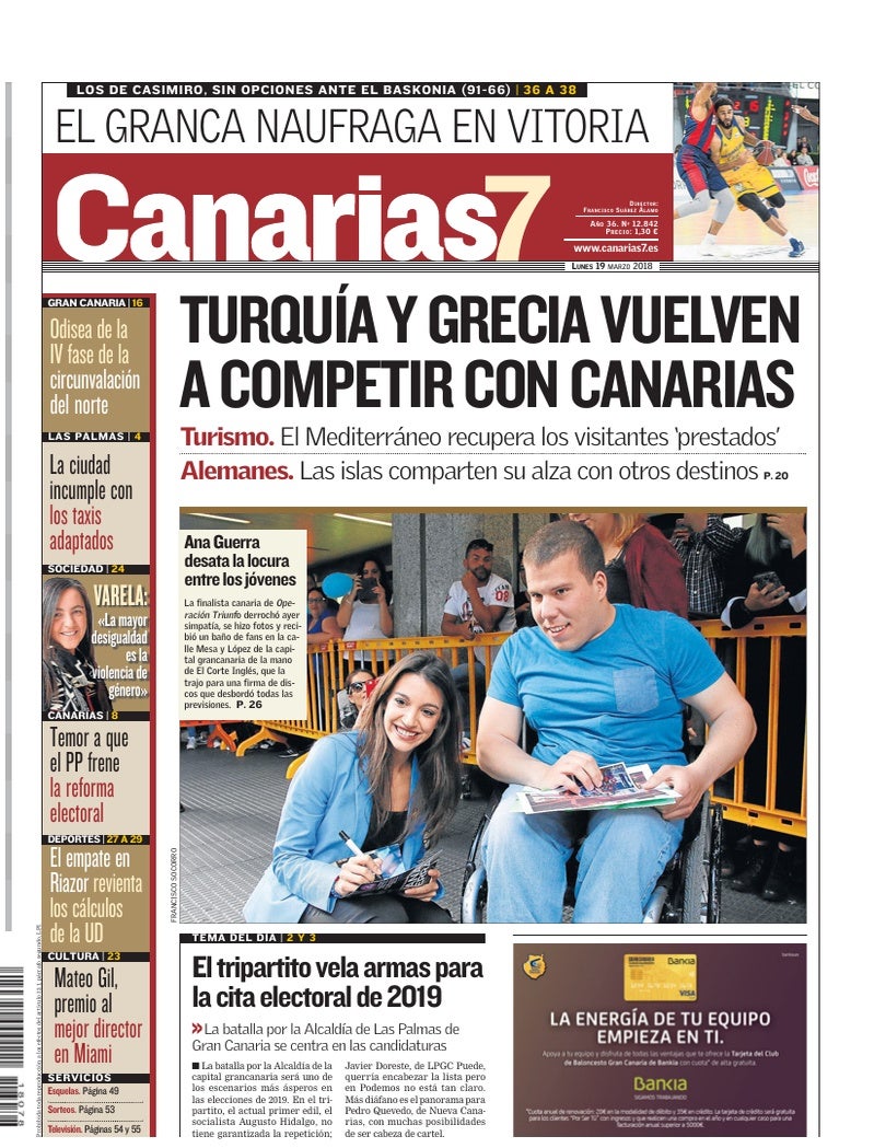 Portada Canarias7 19-03-2018