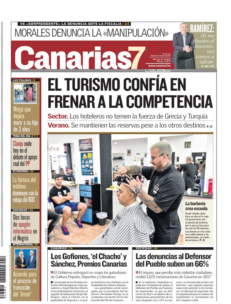 Portada Canarias7 20-03-2018