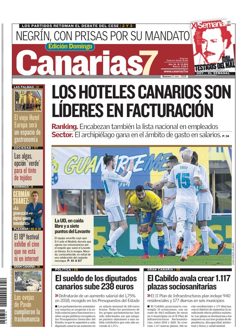 Portada Canarias7 01-04-2018