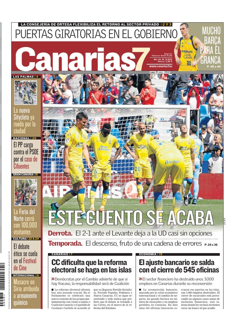 Portada Canarias7 09-04-2018
