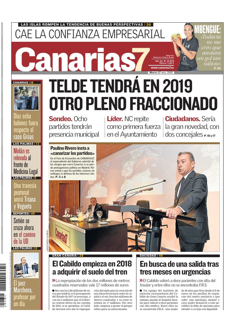 Portada Canarias7 17-04-2018