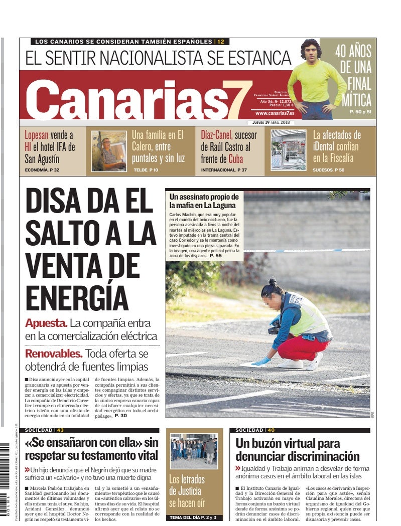 Portada Canarias7 19-04-2018
