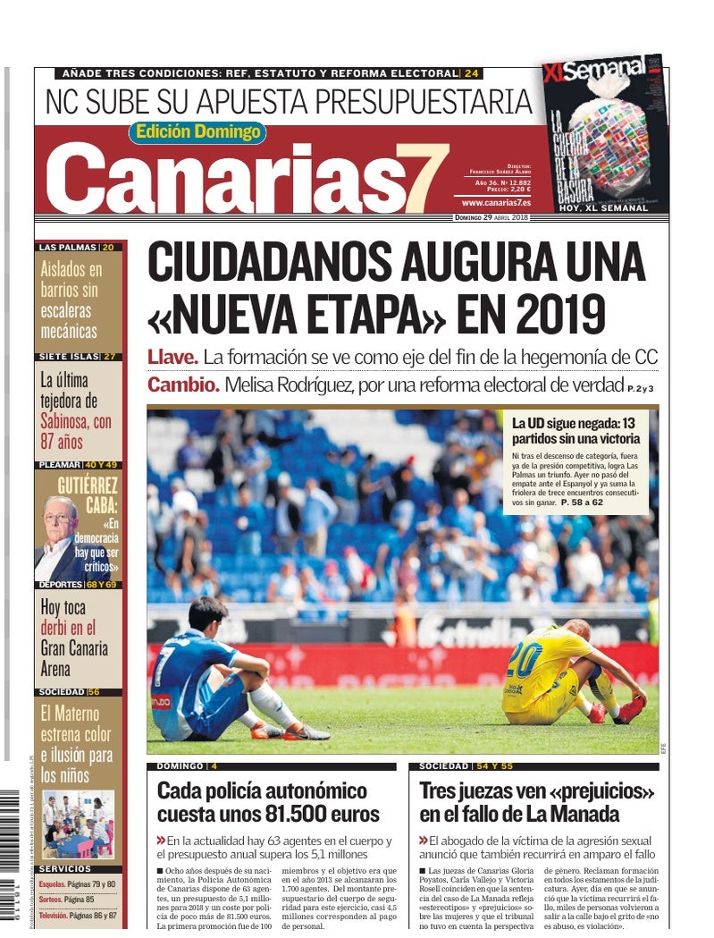 Portada Canarias7 29-04-2018