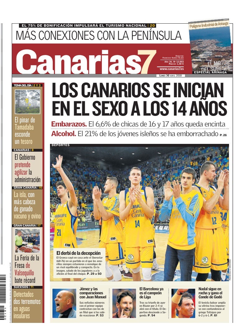 Portada Canarias7 30-04-2018