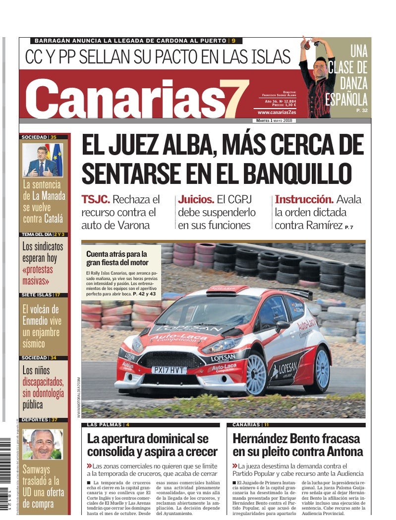 Portada Canarias7 01-05-2018