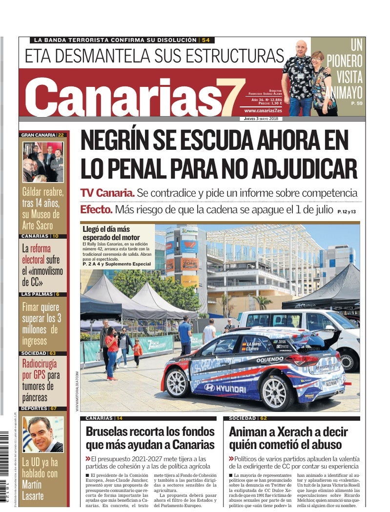 Portada Canarias7 03-05-2018