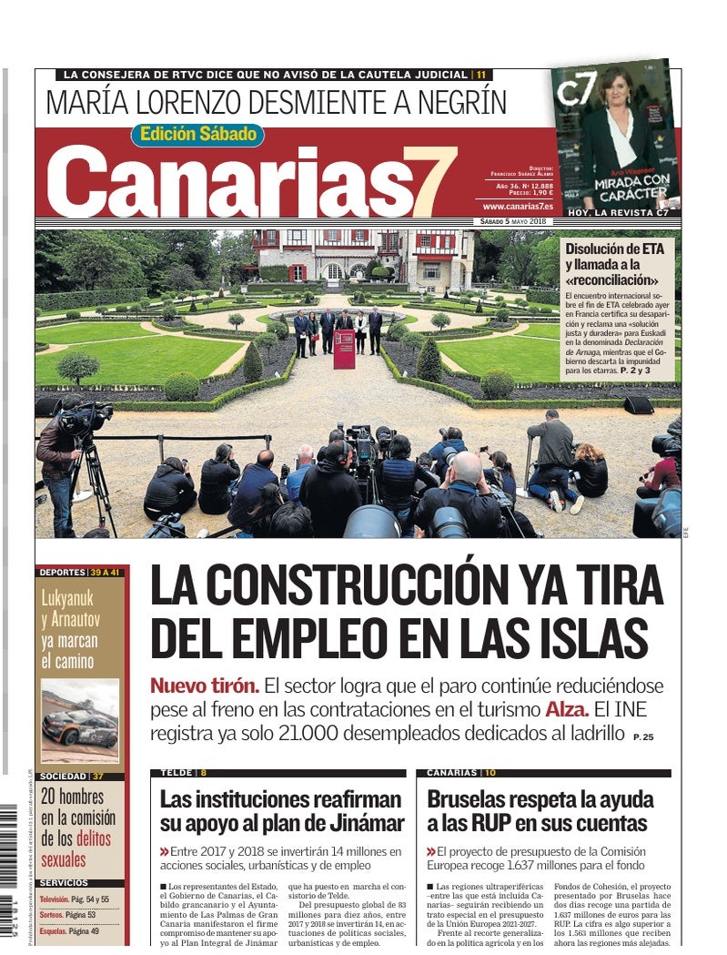 Portada Canarias7 05-05-2018