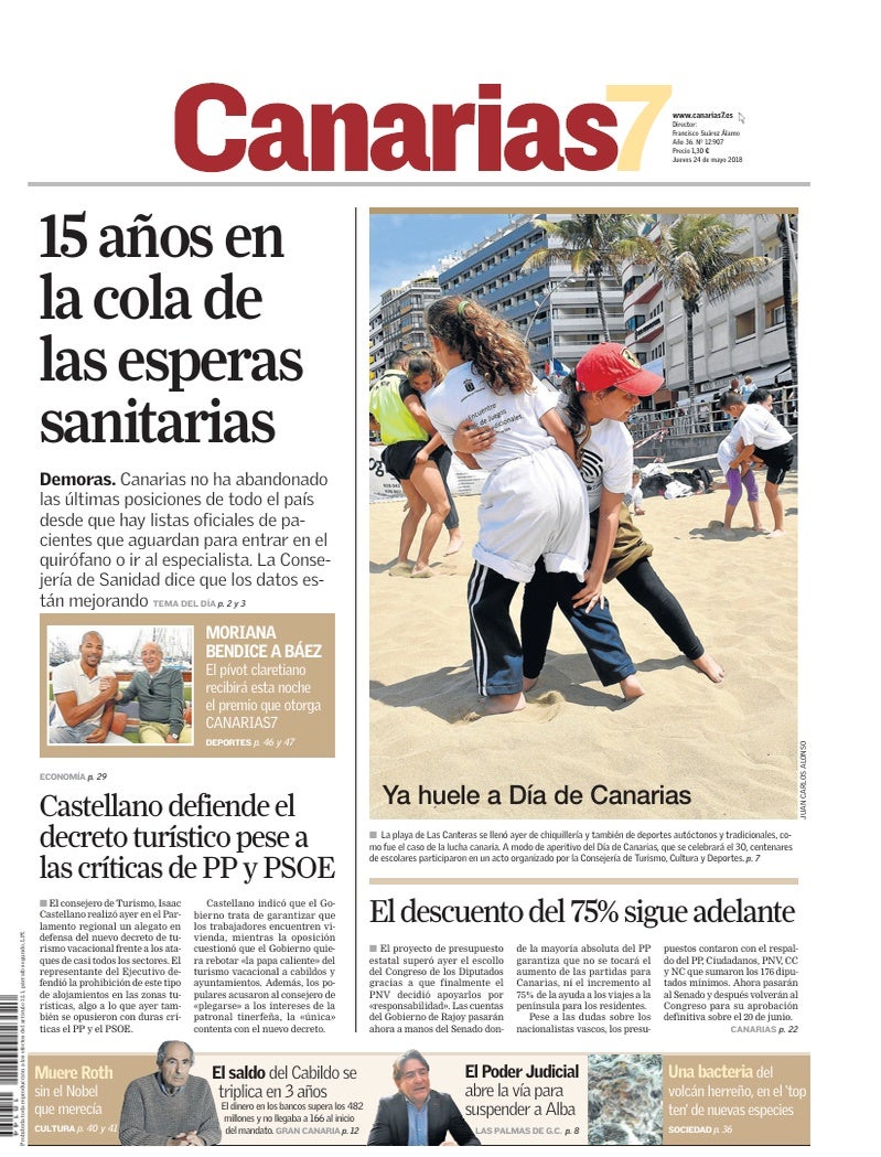 Portada Canarias7 24-05-2018