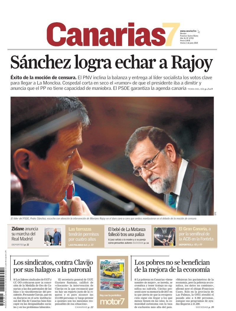 Portada Canarias7 01-06-2018