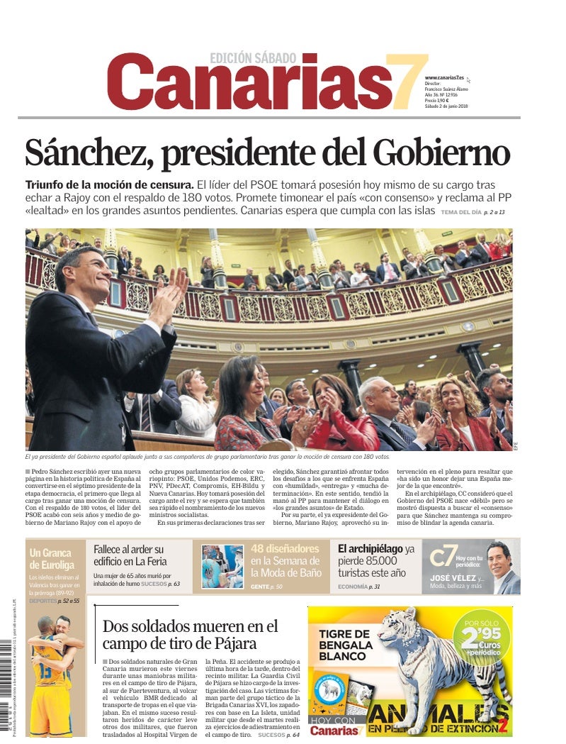 Portada Canarias7 02-06-2018