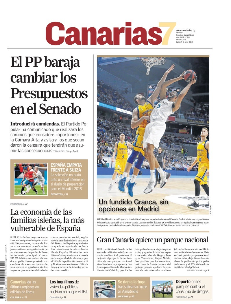 Portada Canarias7 04-06-2018
