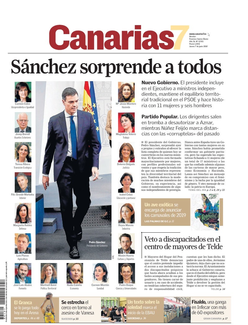 Portada Canarias7 07-06-2018