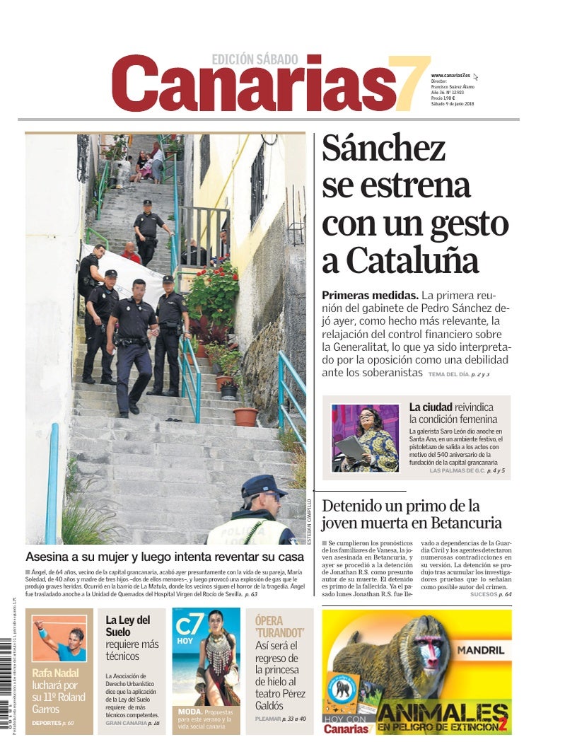 Portada Canarias7 09-06-2018