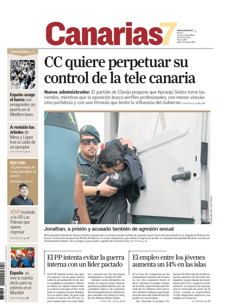 Portada Canarias7 12-06-2018