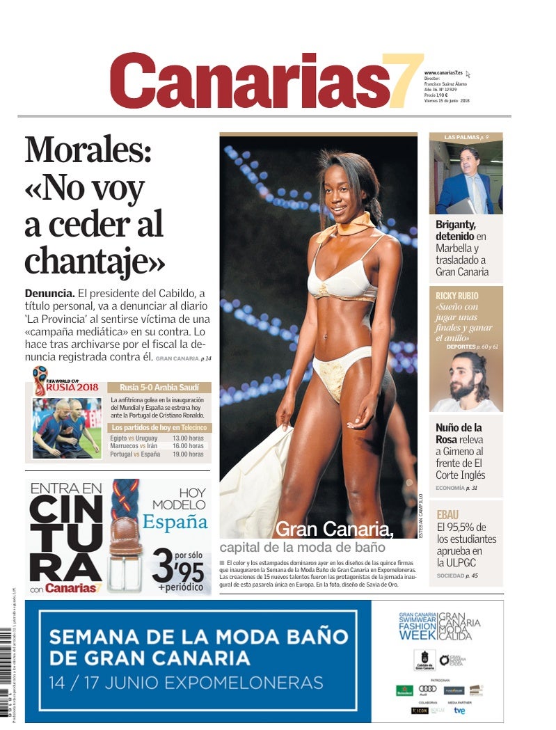 Portada Canarias7 15-06-2018