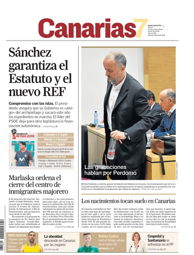 Portada Canarias7 20-06-2018