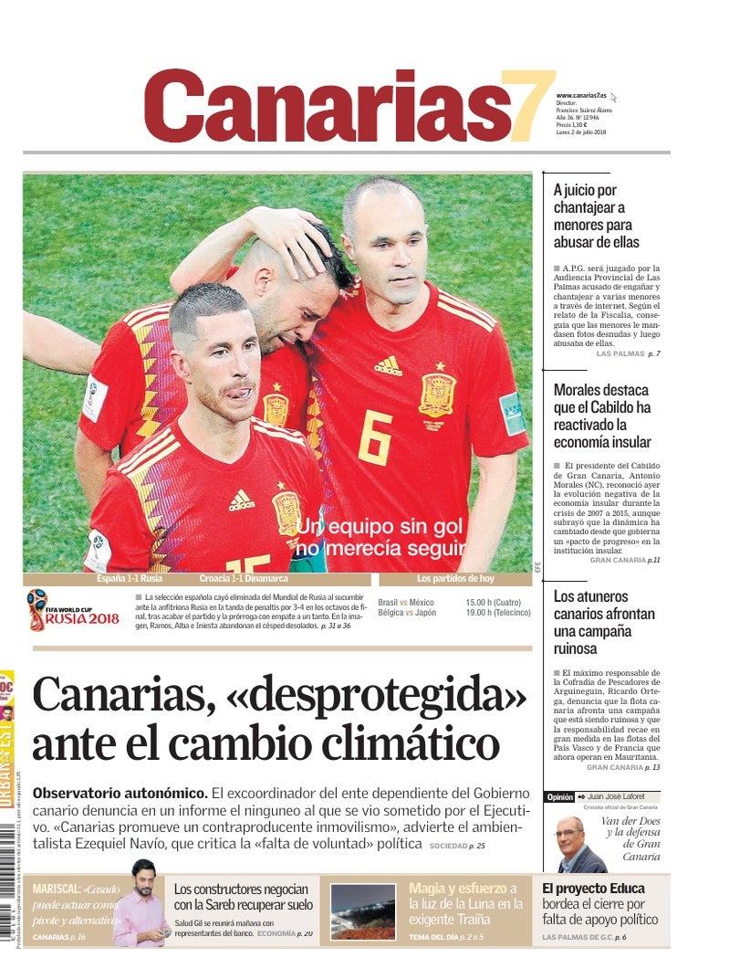 Portada Canarias7 02-07-2018