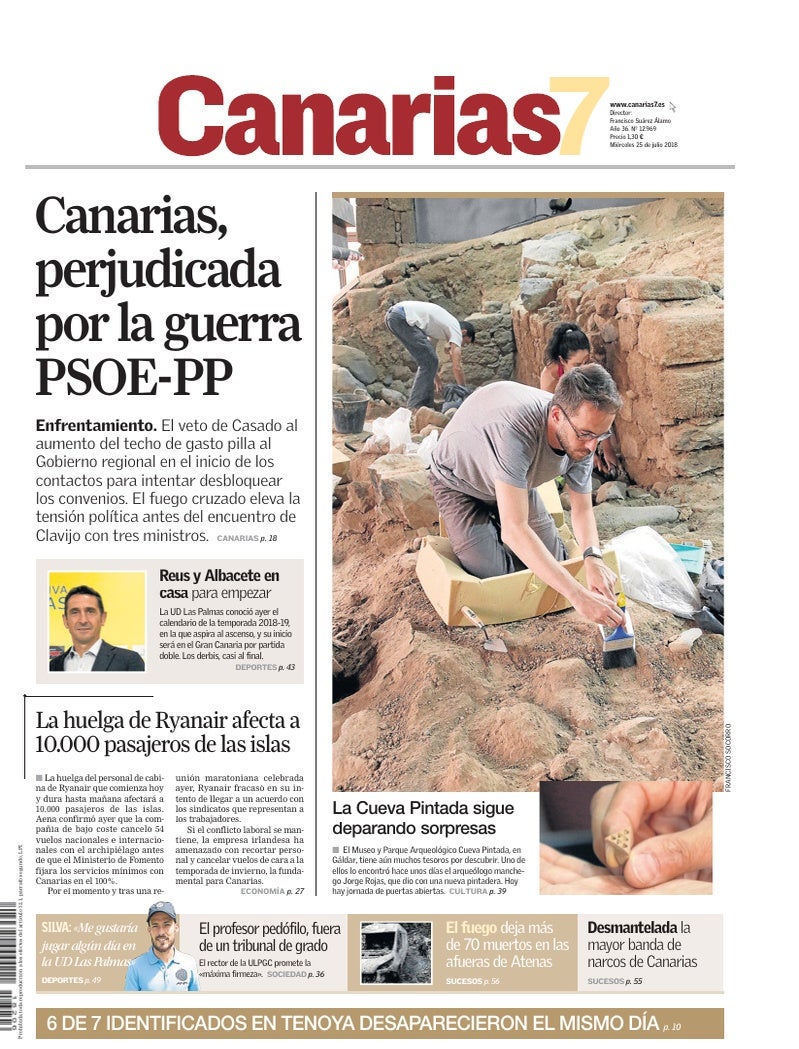 Portada Canarias7 25-07-2018