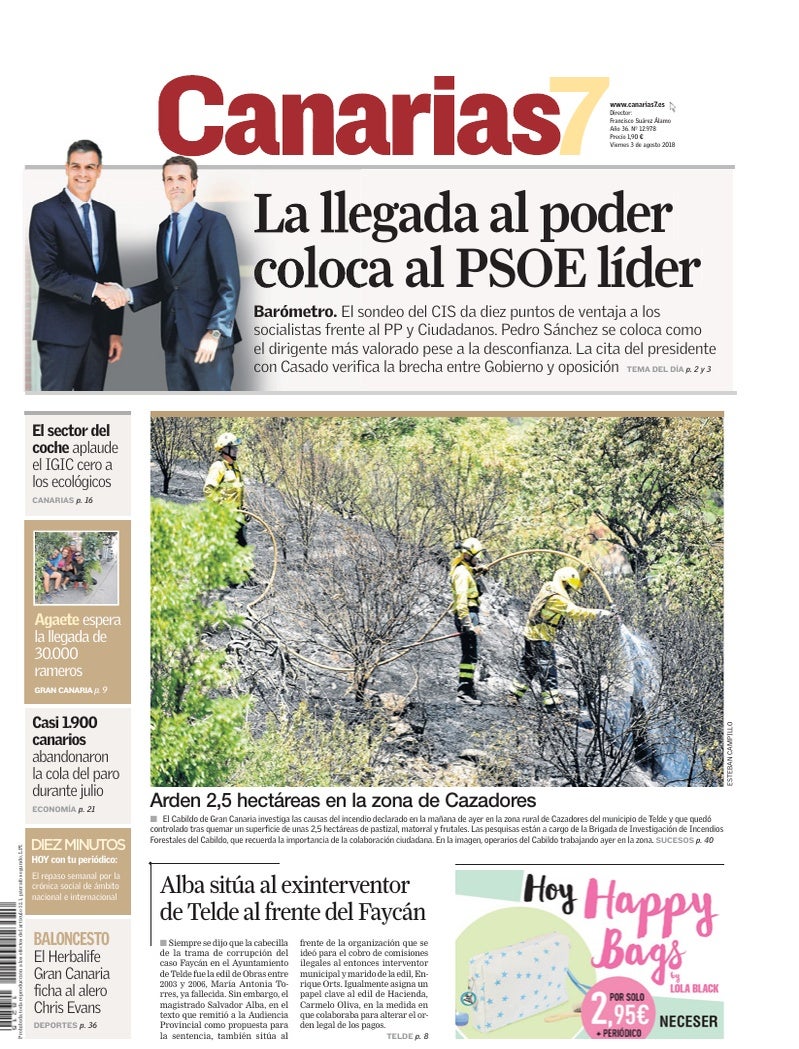 Portada Canarias7 03-08-2018