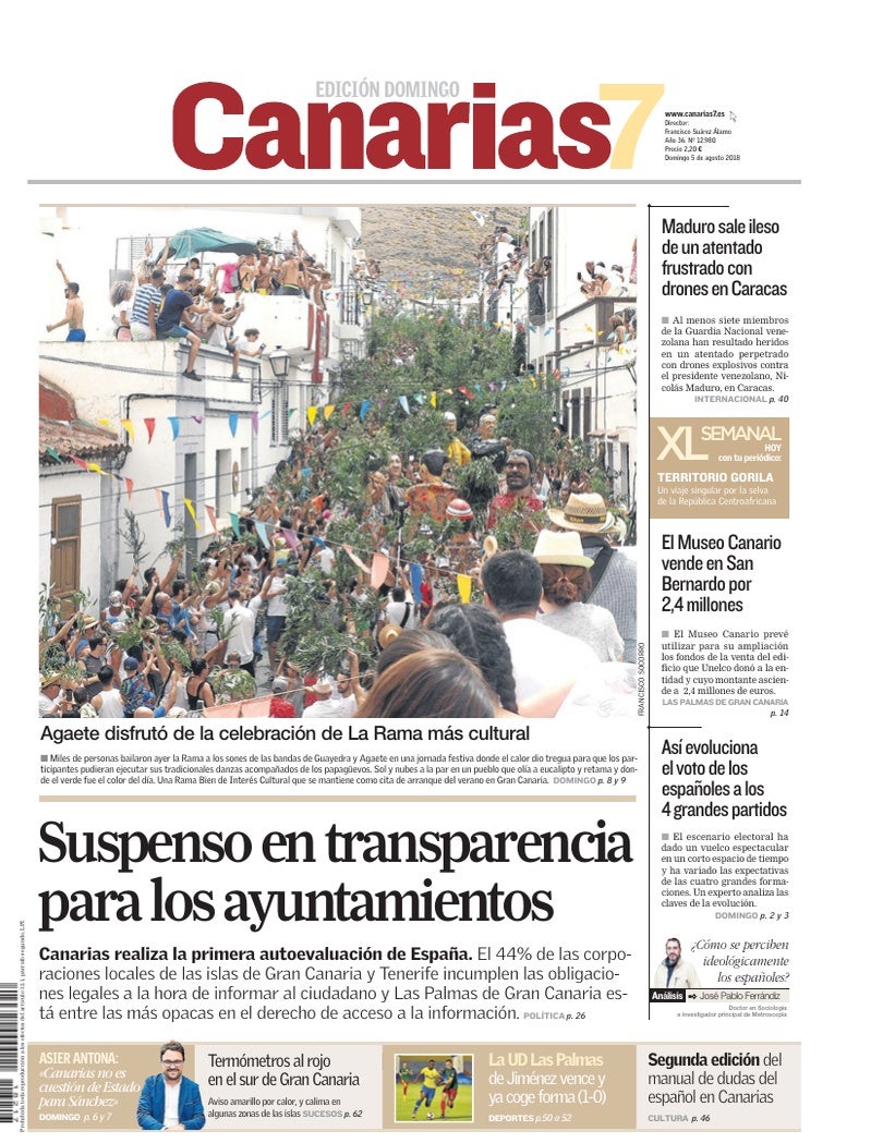 Portada Canarias7 05-08-2018