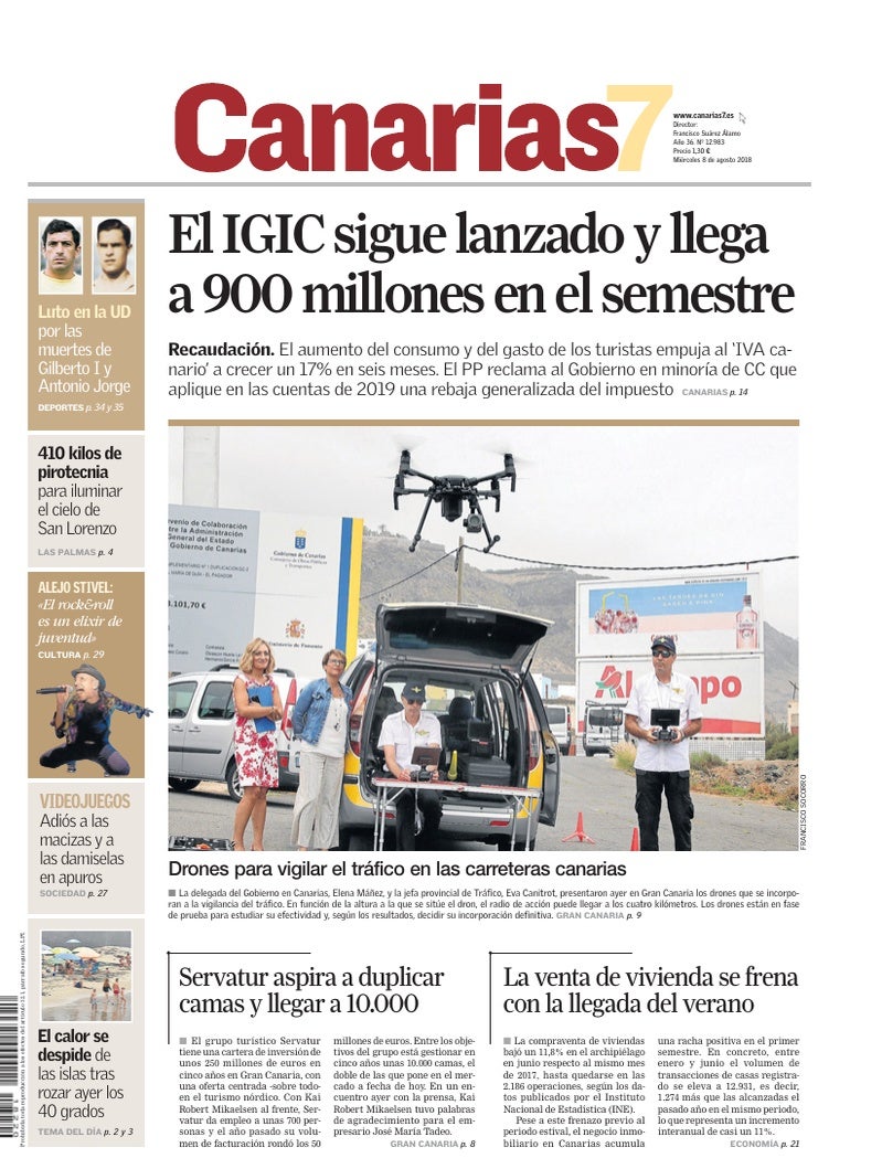 Portada Canarias7 08-08-2018