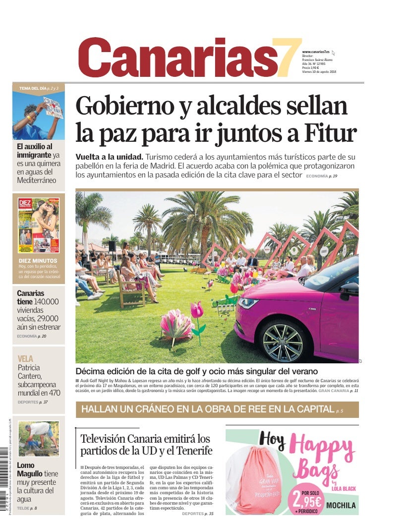Portada Canarias7 10-08-2018