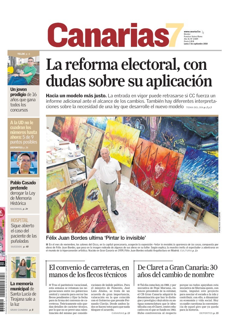 Portada Canarias7 03-09-2018