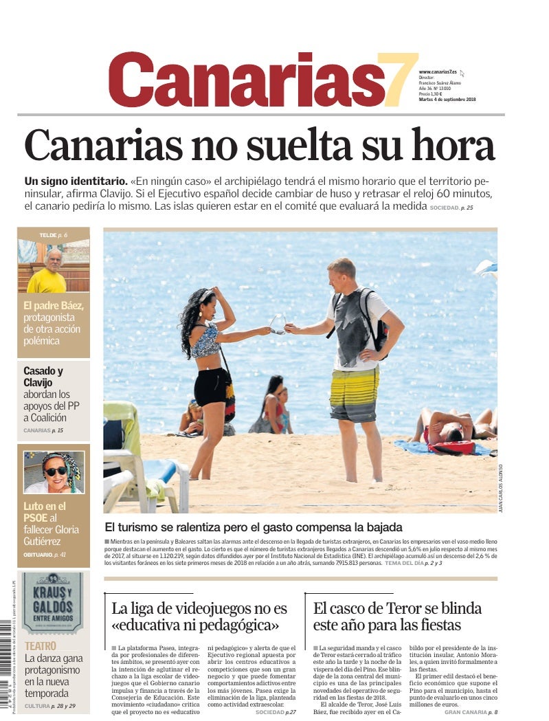 Portada Canarias7 04-09-2018