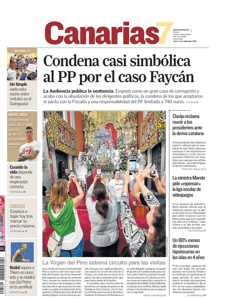 Portada Canarias7 06-09-2018