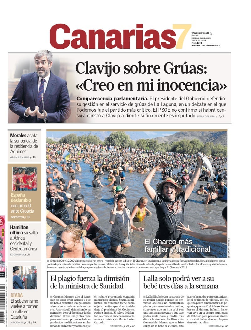 Portada Canarias7 12-09-2018