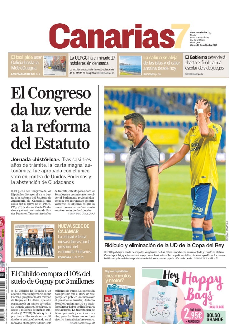 Portada Canarias7 14-09-2018