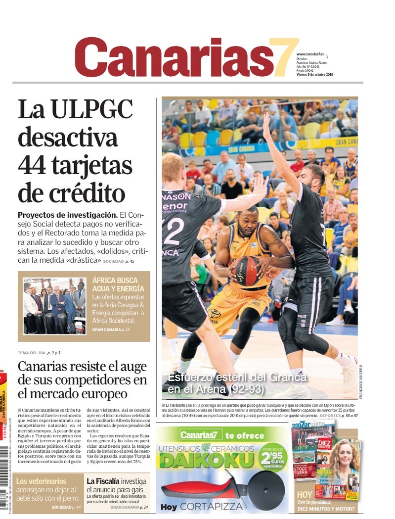 Portada Canarias7 05-10-2018