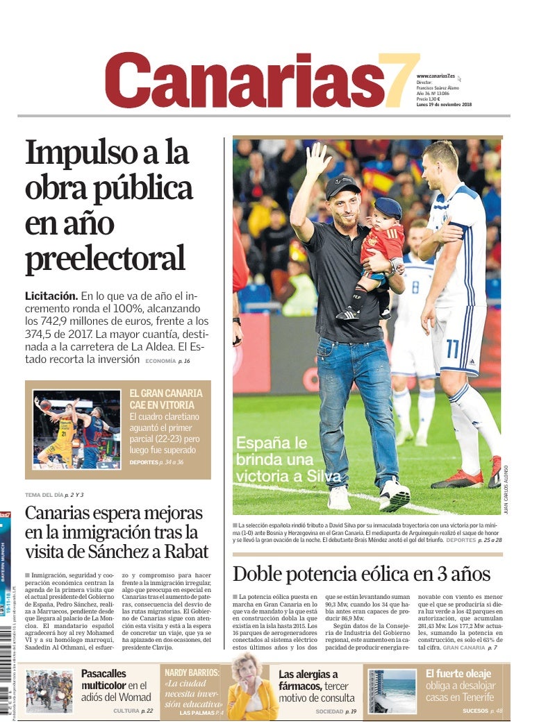 Portada Canarias7 19-11-2018