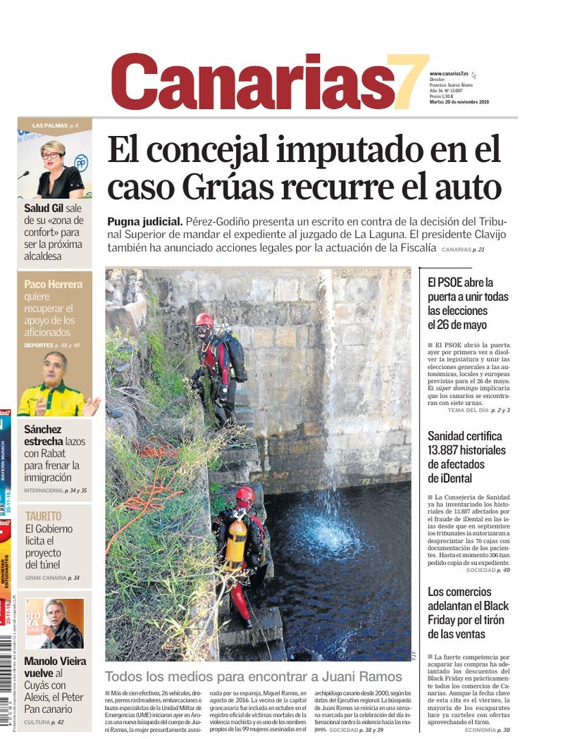 Portada Canarias7 20-11-2018