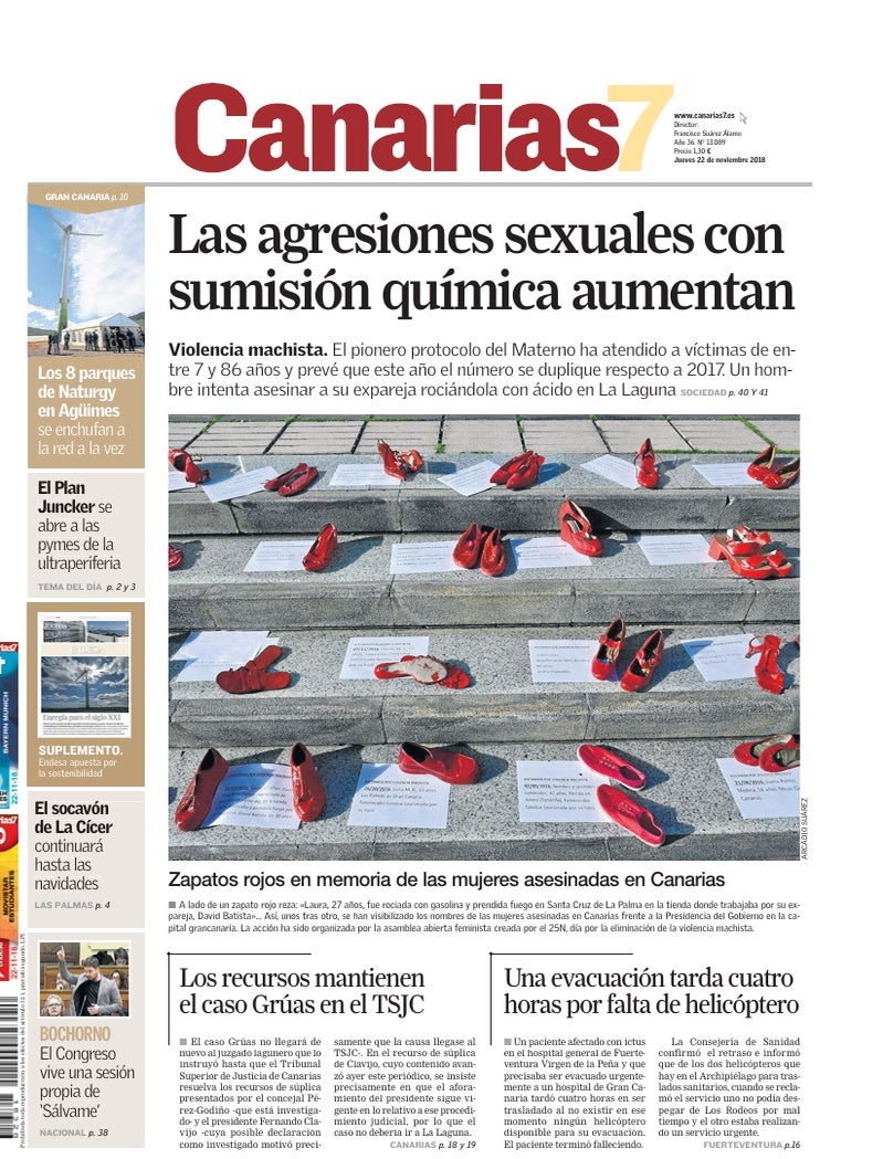 Portada Canarias7 22-11-2018