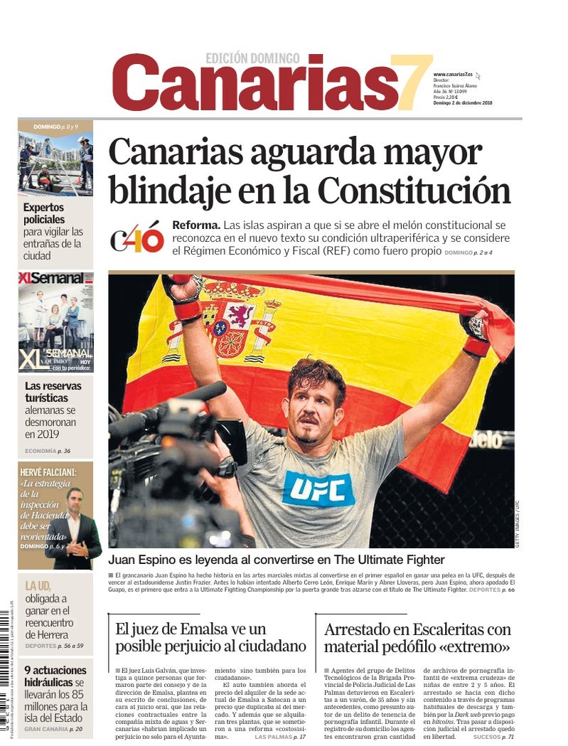 Portada Canarias7 02-12-2018