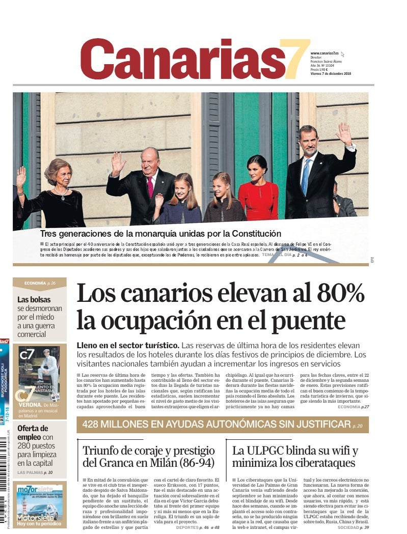 Portada Canarias7 07-12-2018