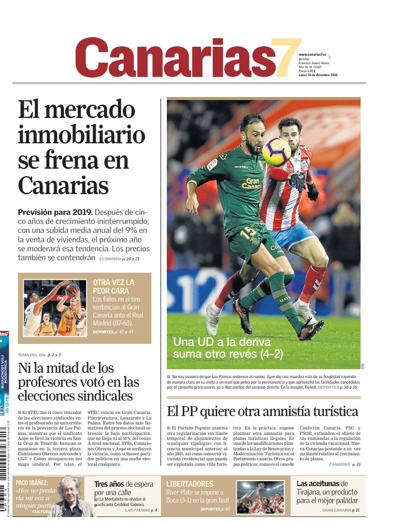 Portada Canarias7 10-12-2018