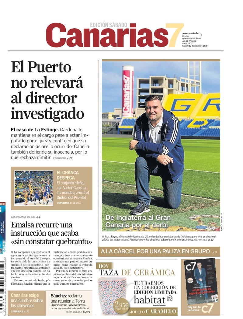 Portada Canarias7 15-12-2018