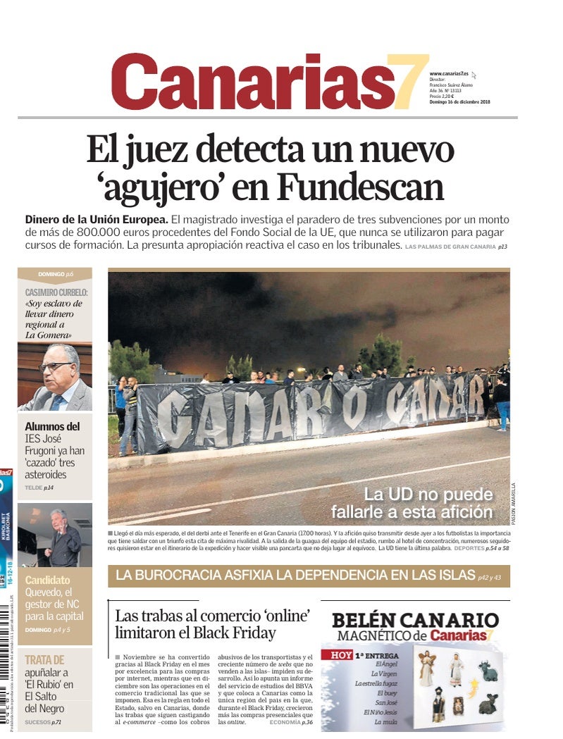 Portada Canarias7 16-12-2018