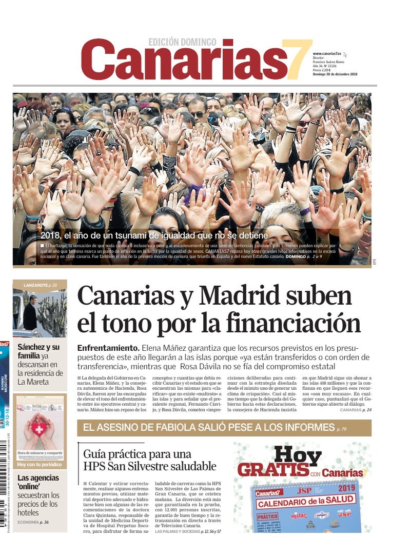 Portada Canarias7 30-12-2018