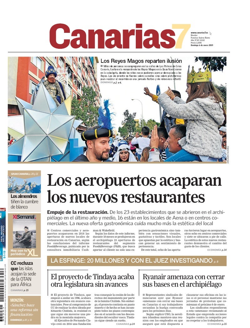 Portada Canarias7 06-01-2019