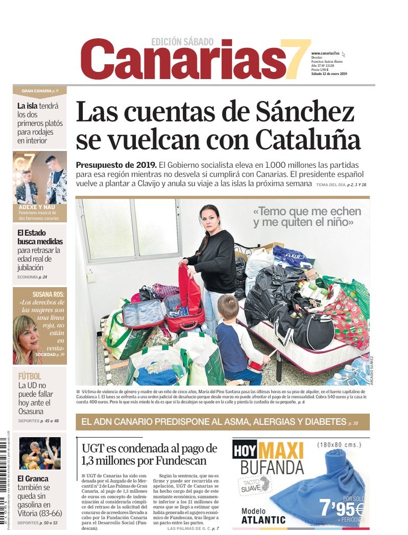 Portada Canarias7 12-01-2019
