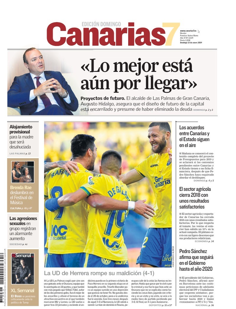 Portada Canarias7 13-01-2019
