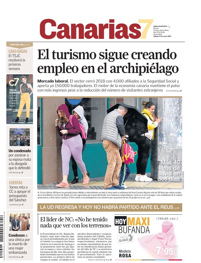 Portada Canarias7 19-01-2019