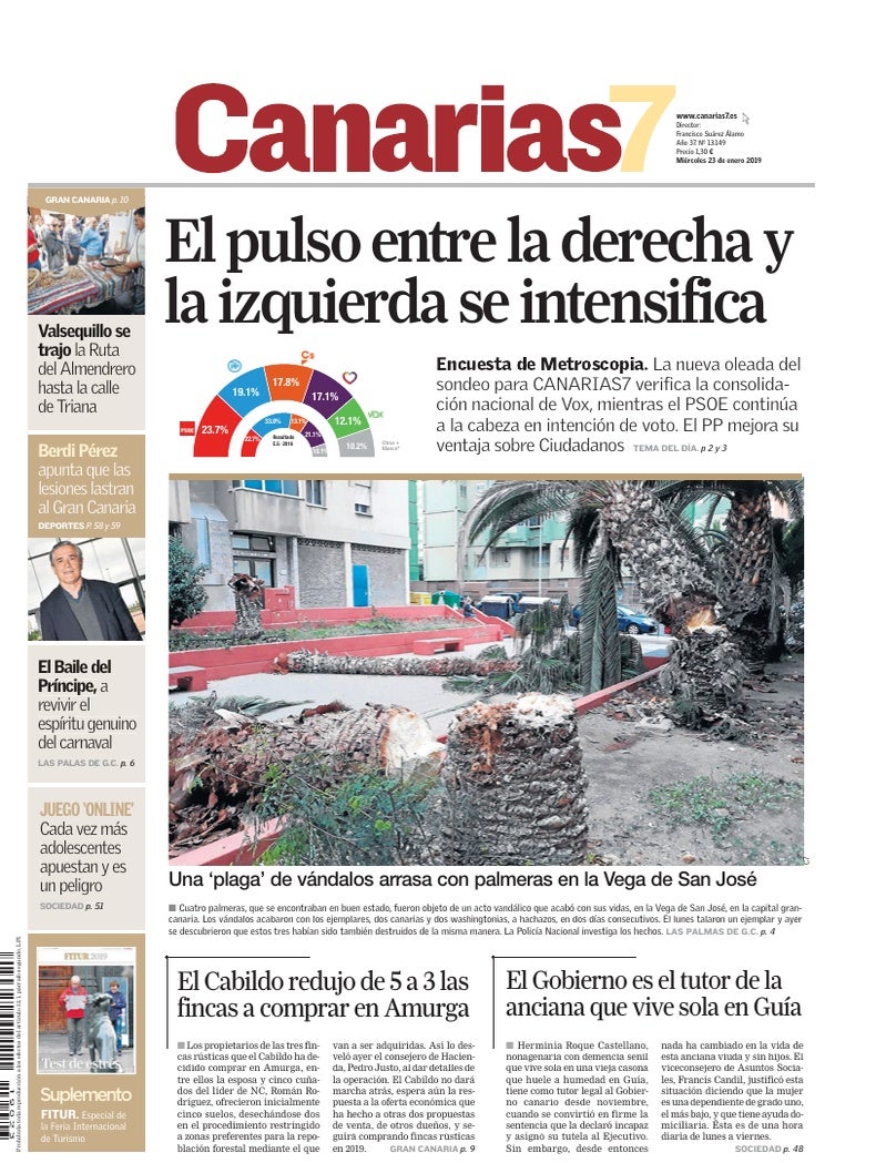 Portada Canarias7 23-01-2019