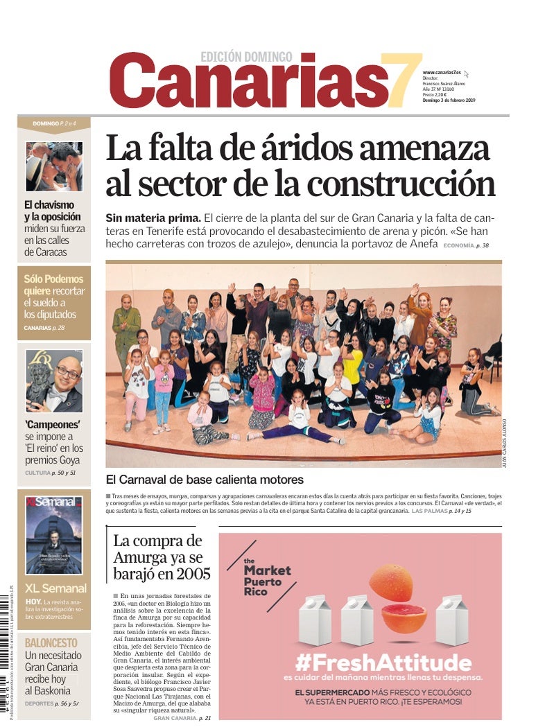 Portada Canarias7 03-02-2019
