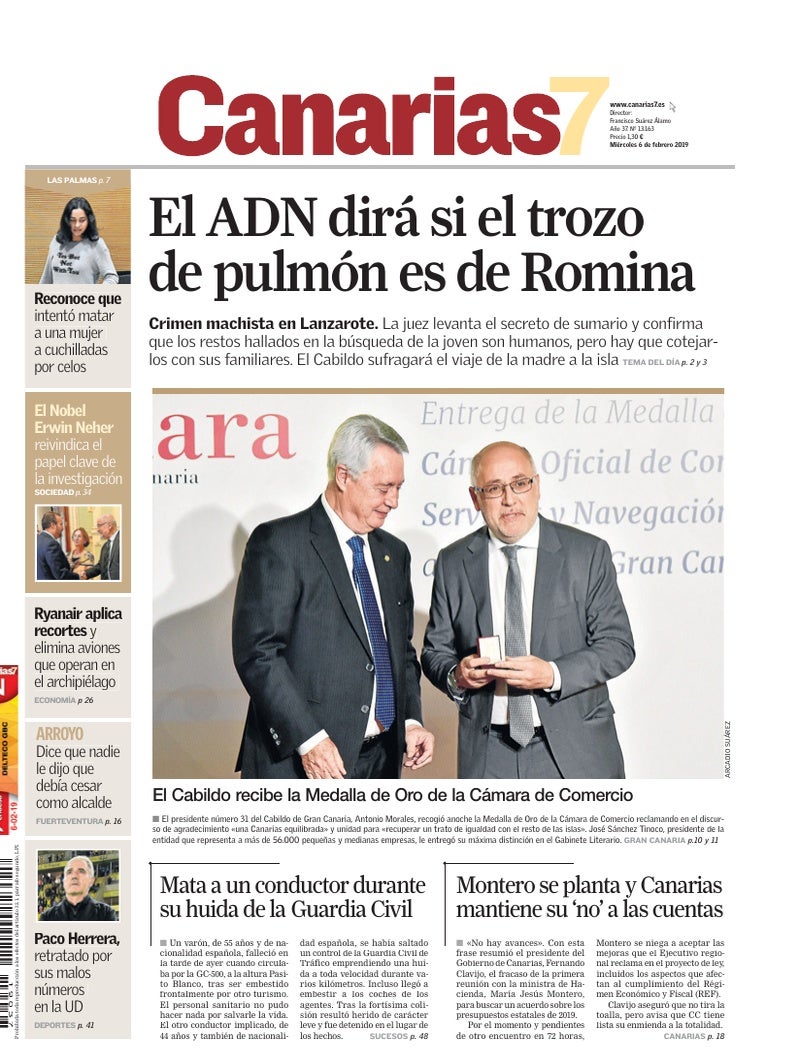 Portada Canarias7 06-02-2019